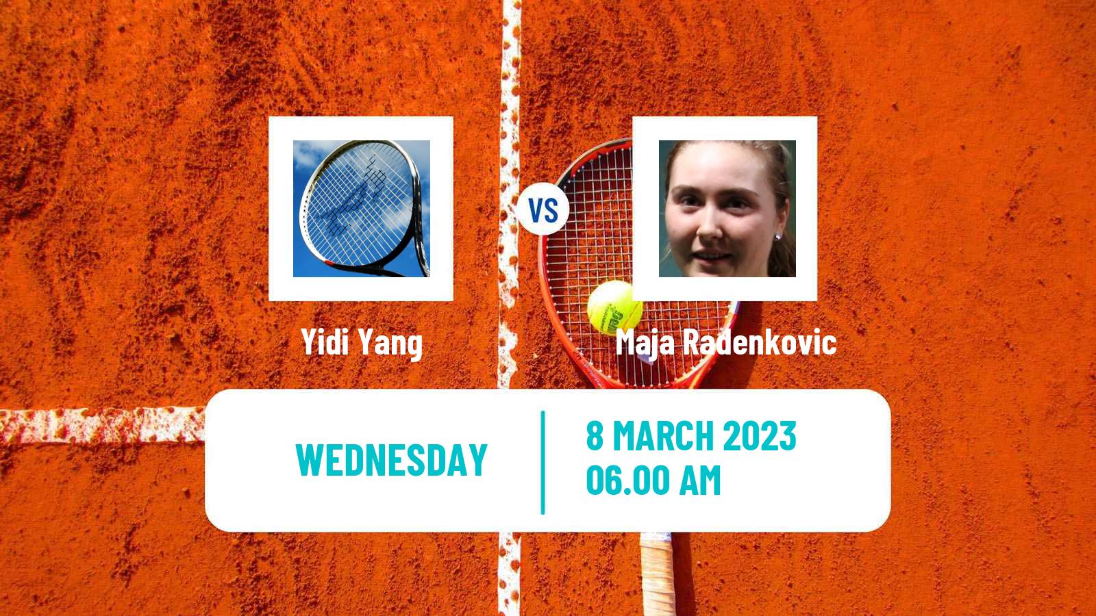 Tennis ITF Tournaments Yidi Yang - Maja Radenkovic
