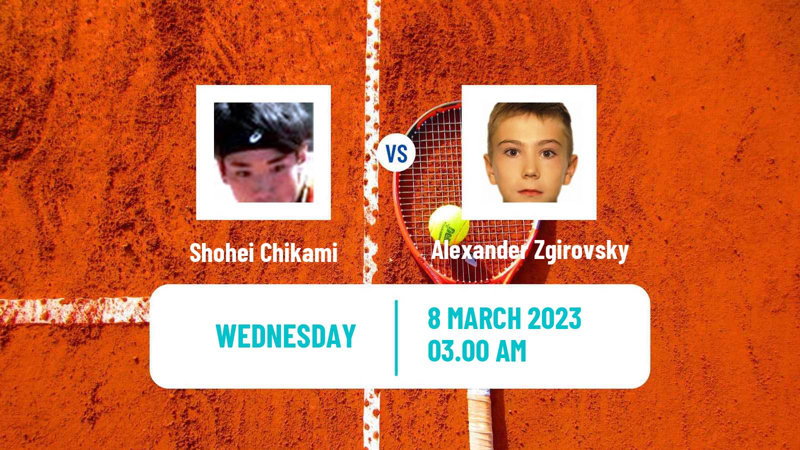 Tennis ITF Tournaments Shohei Chikami - Alexander Zgirovsky