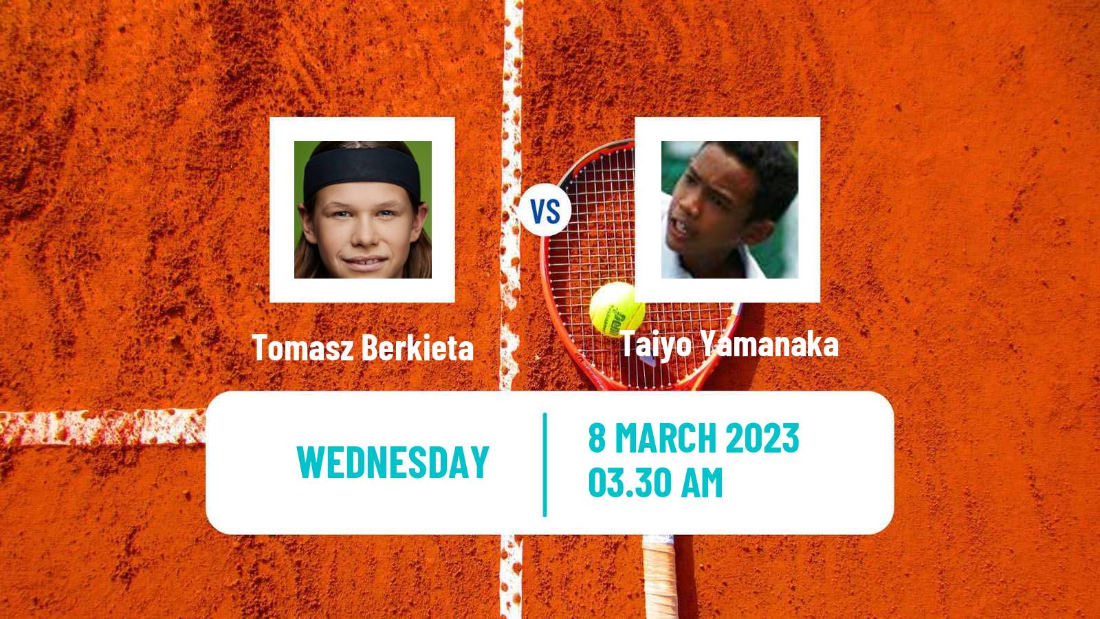 Tennis ITF Tournaments Tomasz Berkieta - Taiyo Yamanaka
