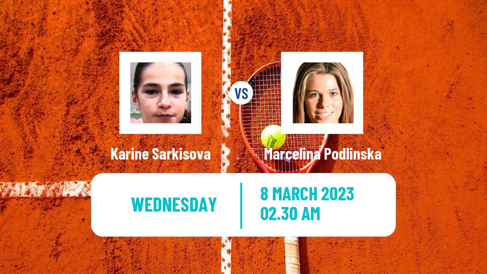 Tennis ITF Tournaments Karine Sarkisova - Marcelina Podlinska