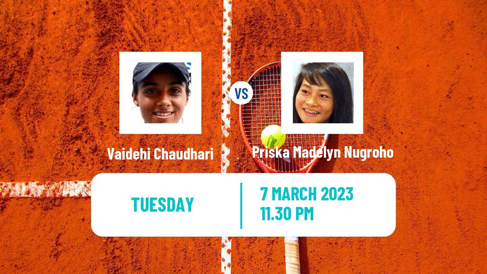 Tennis ITF Tournaments Vaidehi Chaudhari - Priska Madelyn Nugroho