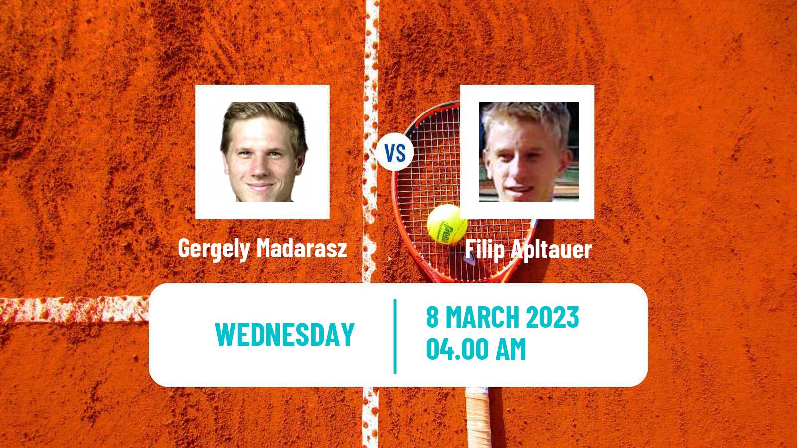 Tennis ITF Tournaments Gergely Madarasz - Filip Apltauer