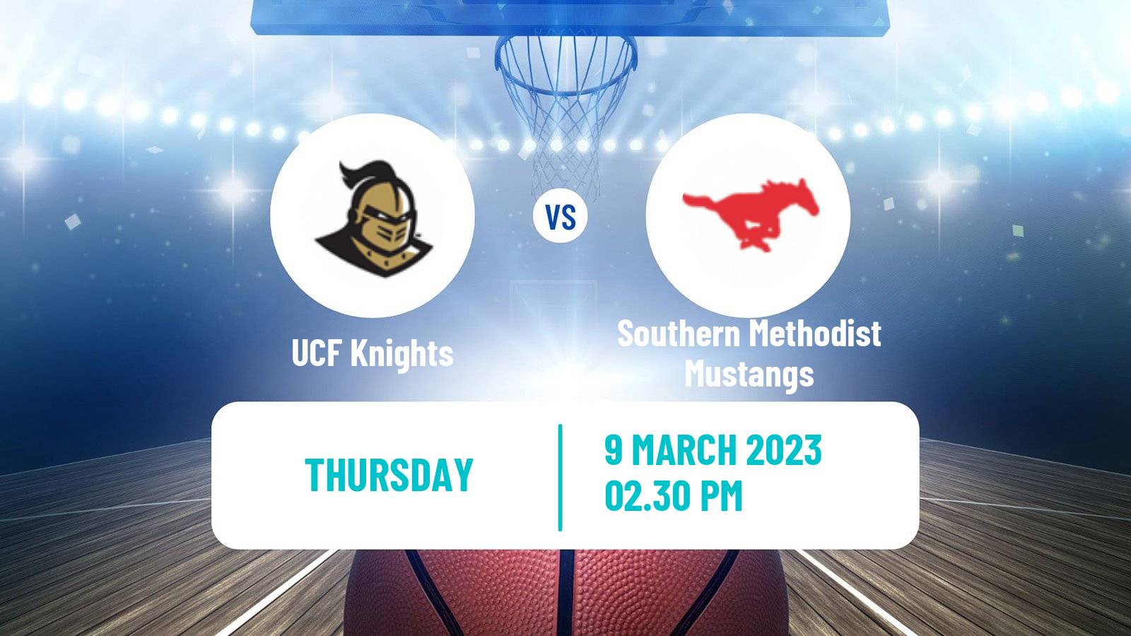 Basketball NCAA College Basketball UCF Knights - Southern Methodist Mustangs