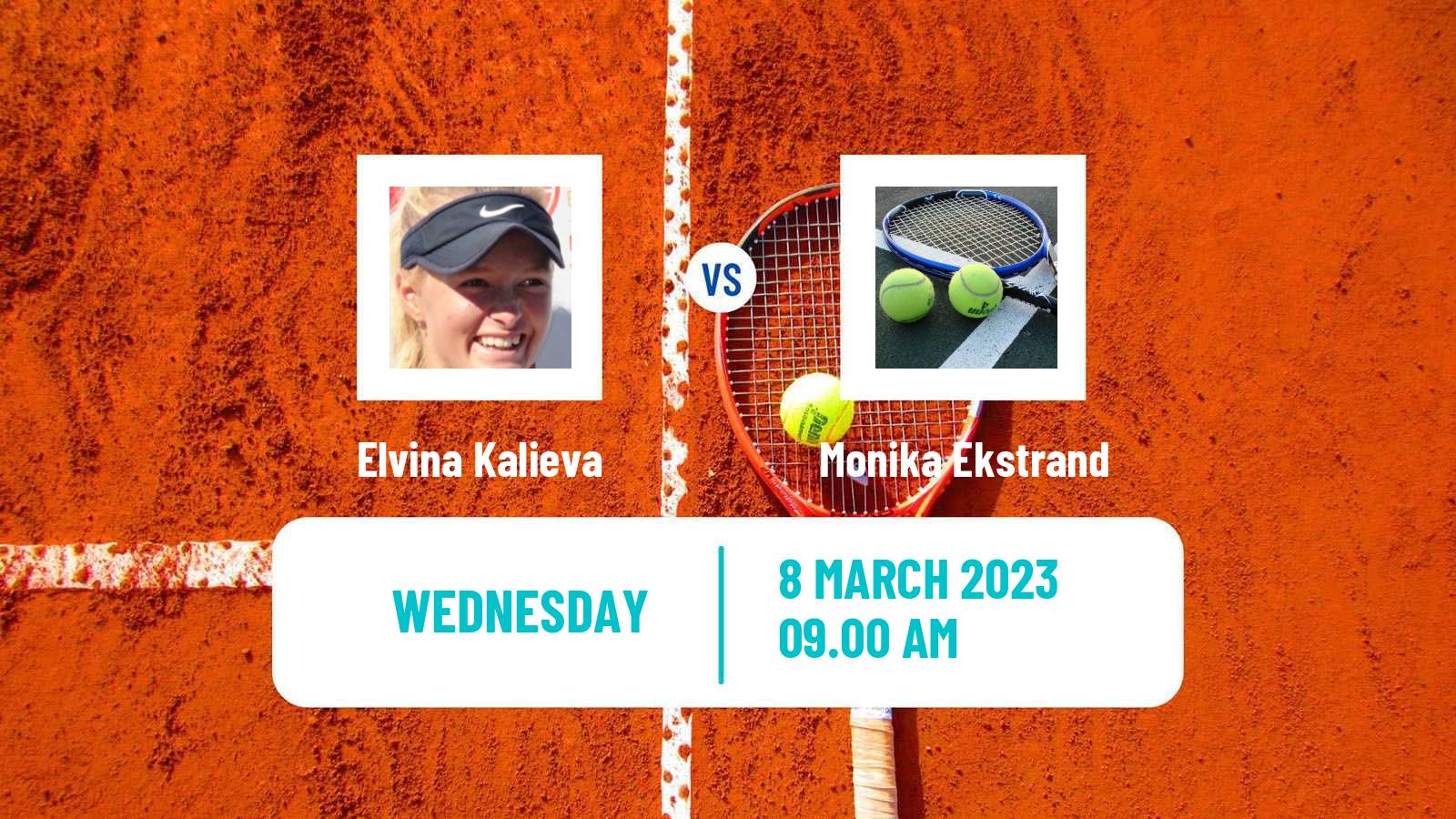 Tennis ITF Tournaments Elvina Kalieva - Monika Ekstrand