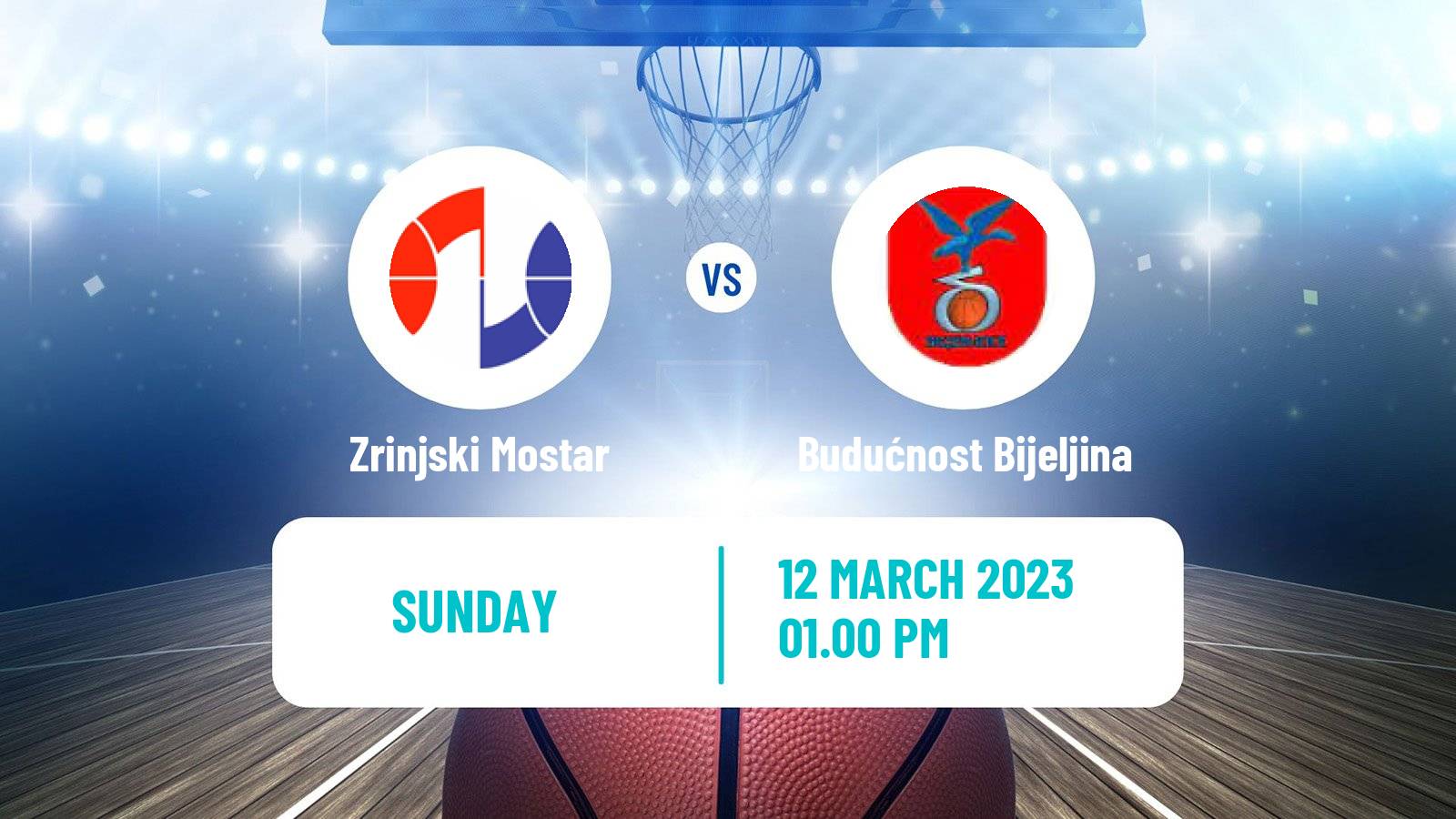 Basketball Bosnian Prvenstvo Basketball Zrinjski Mostar - Budućnost Bijeljina