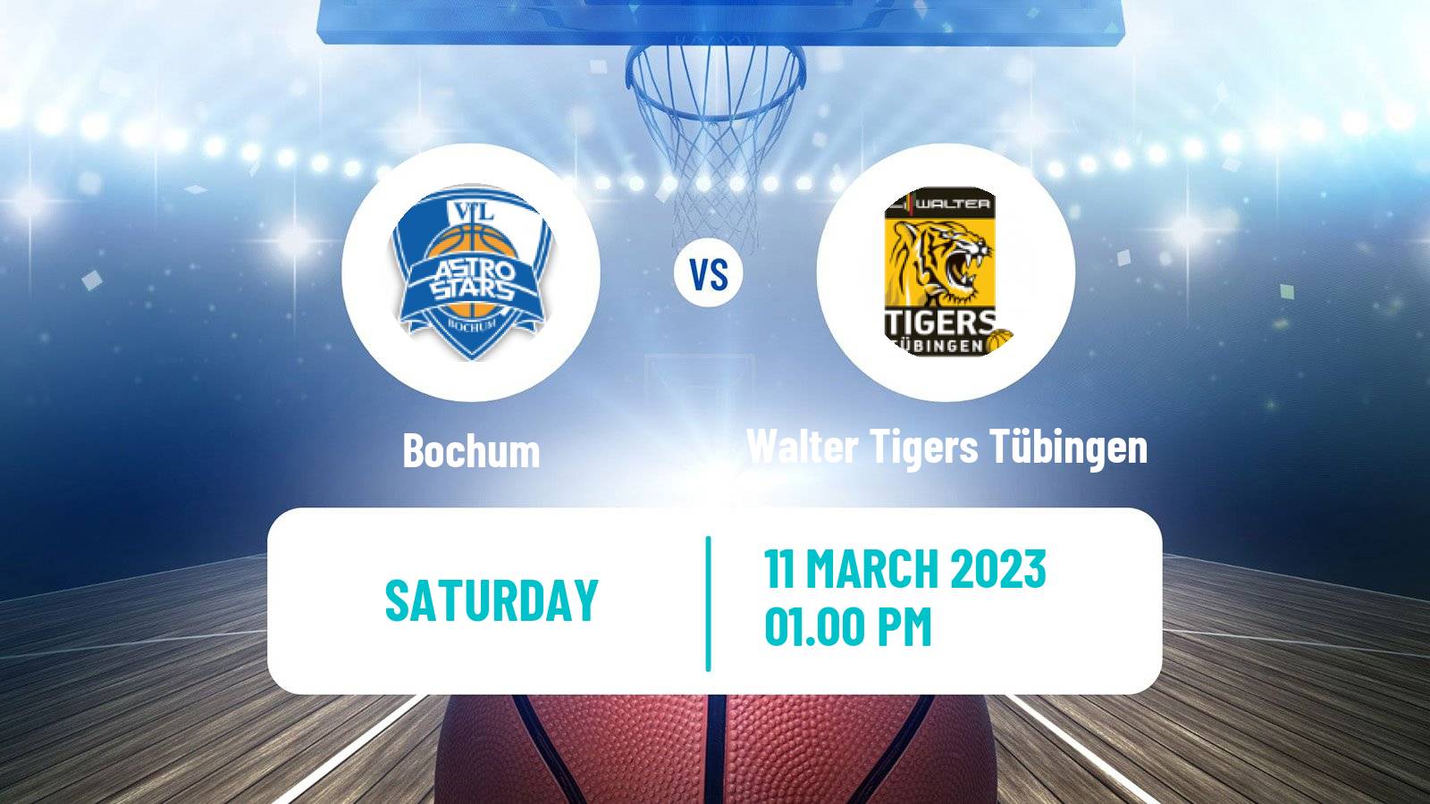 Basketball German Pro A Basketball Bochum - Walter Tigers Tübingen