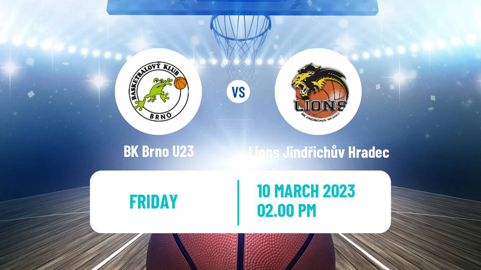 Basketball Czech 1 Liga Basketball Brno U23 - Lions Jindřichův Hradec