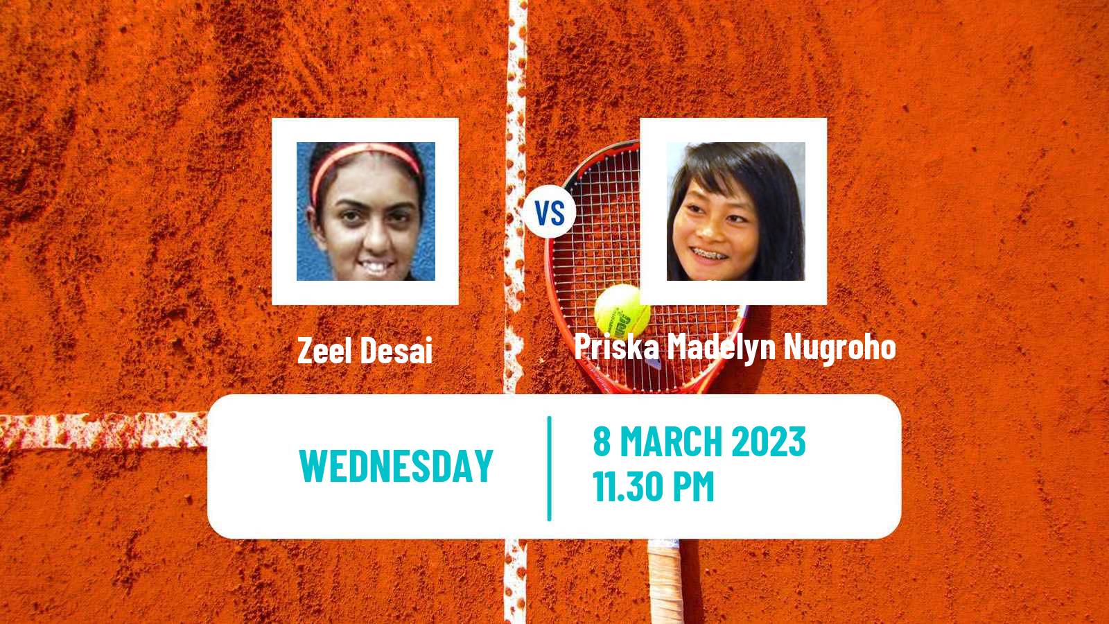 Tennis ITF Tournaments Zeel Desai - Priska Madelyn Nugroho