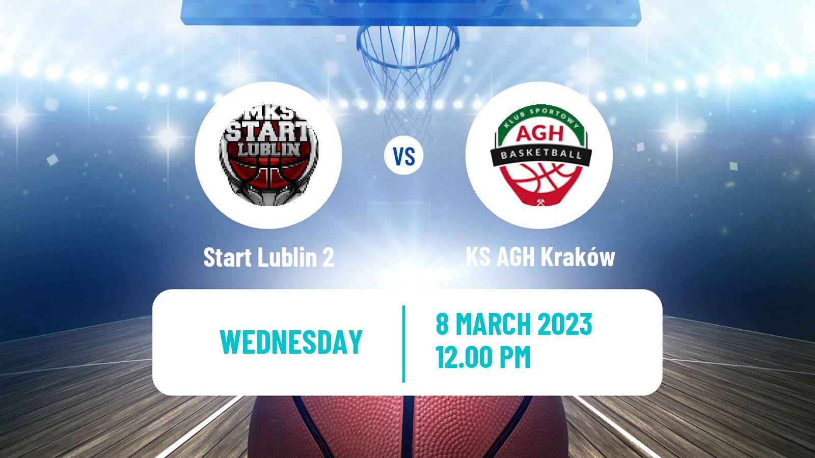 Basketball Polish 1 Liga Basketball Start Lublin 2 - KS AGH Kraków