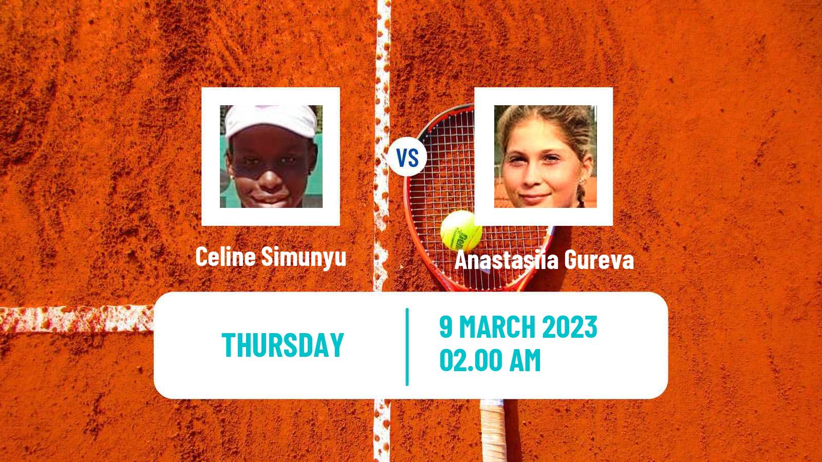 Tennis ITF Tournaments Celine Simunyu - Anastasiia Gureva