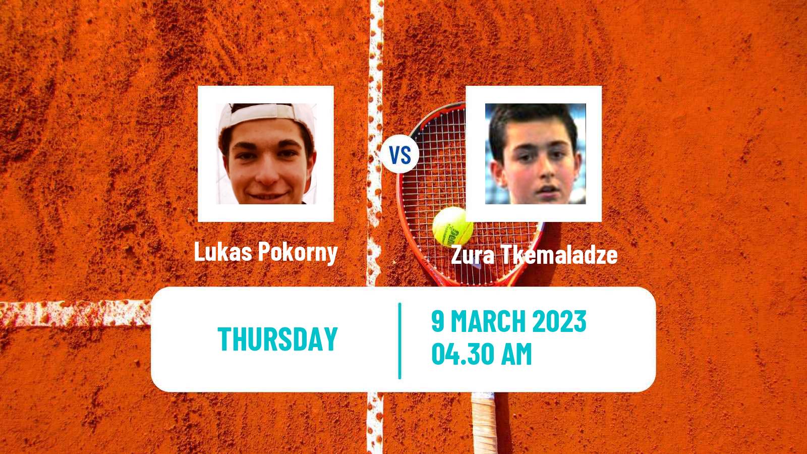 Tennis ITF Tournaments Lukas Pokorny - Zura Tkemaladze