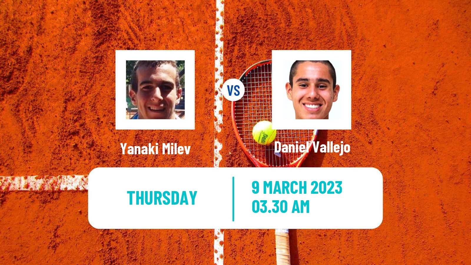 Tennis ITF Tournaments Yanaki Milev - Daniel Vallejo