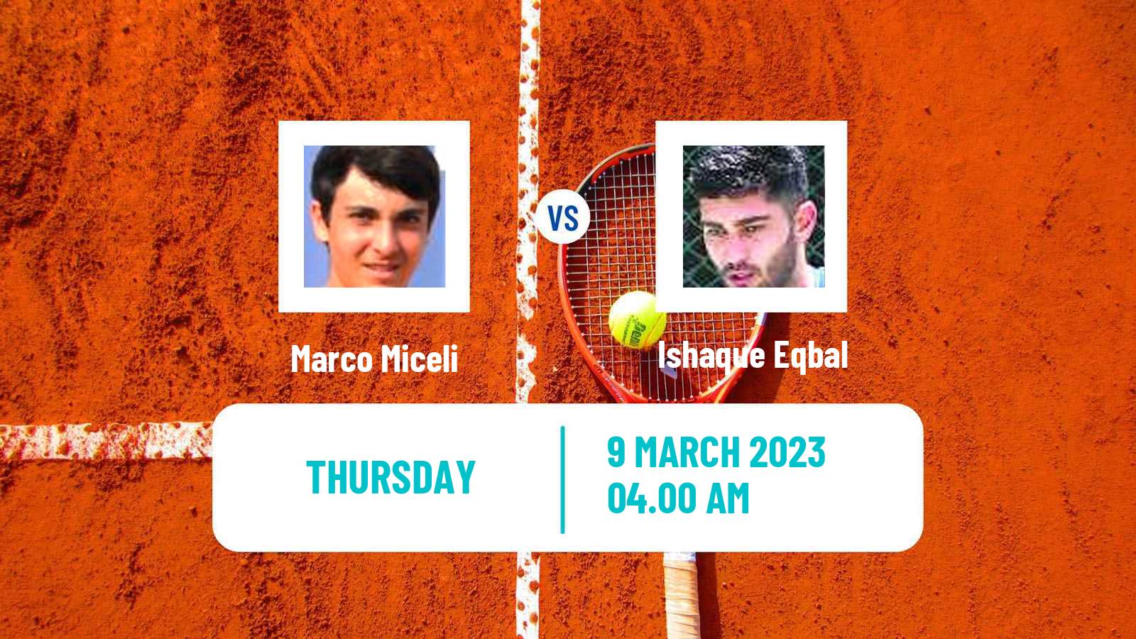 Tennis ITF Tournaments Marco Miceli - Ishaque Eqbal