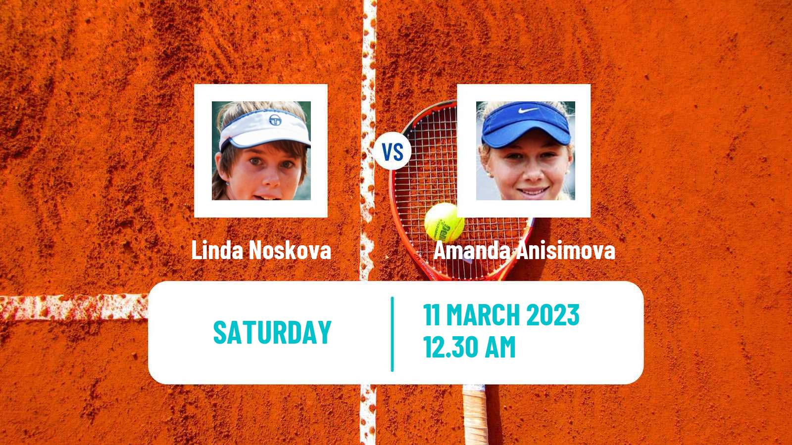 Tennis WTA Indian Wells Linda Noskova - Amanda Anisimova