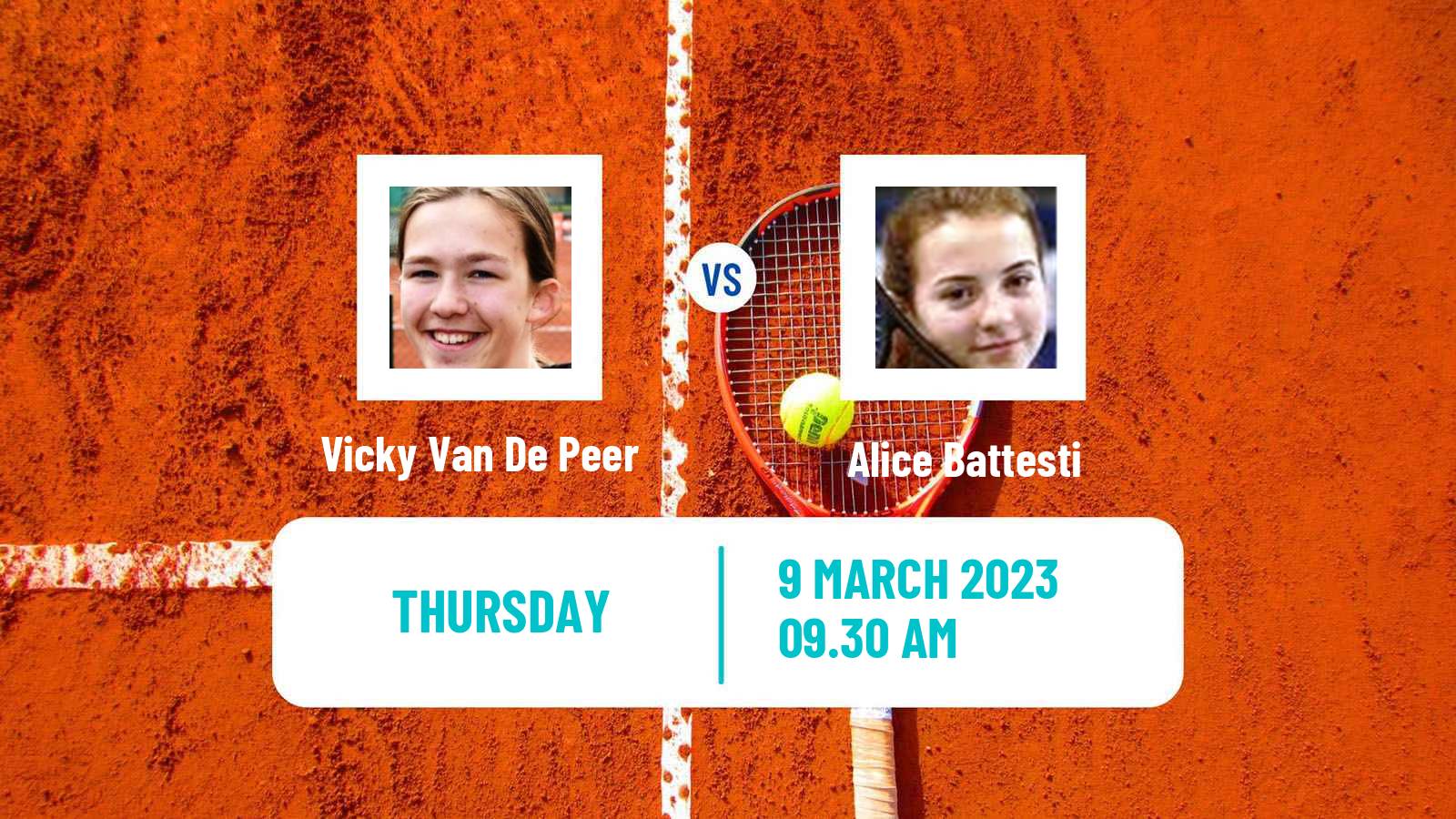 Tennis ITF Tournaments Vicky Van De Peer - Alice Battesti