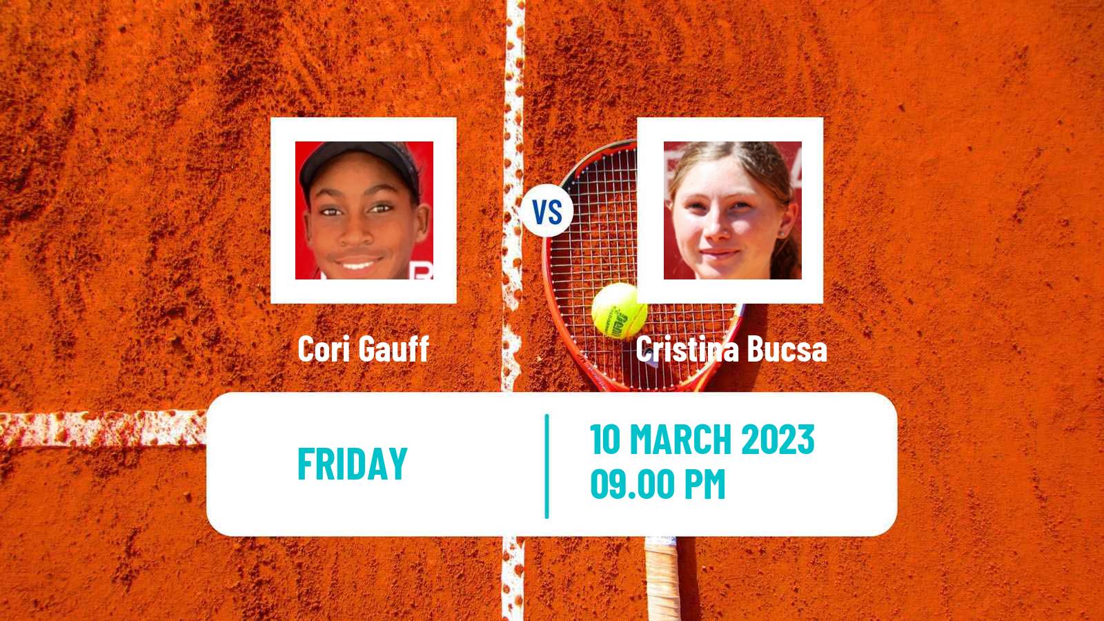 Tennis WTA Indian Wells Cori Gauff - Cristina Bucsa