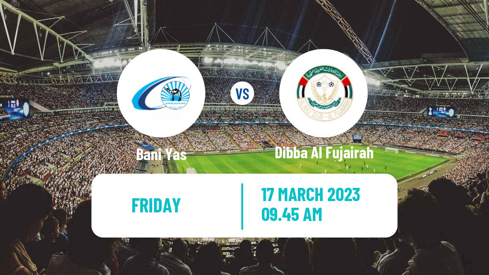 Soccer UAE Football League Bani Yas - Dibba Al Fujairah