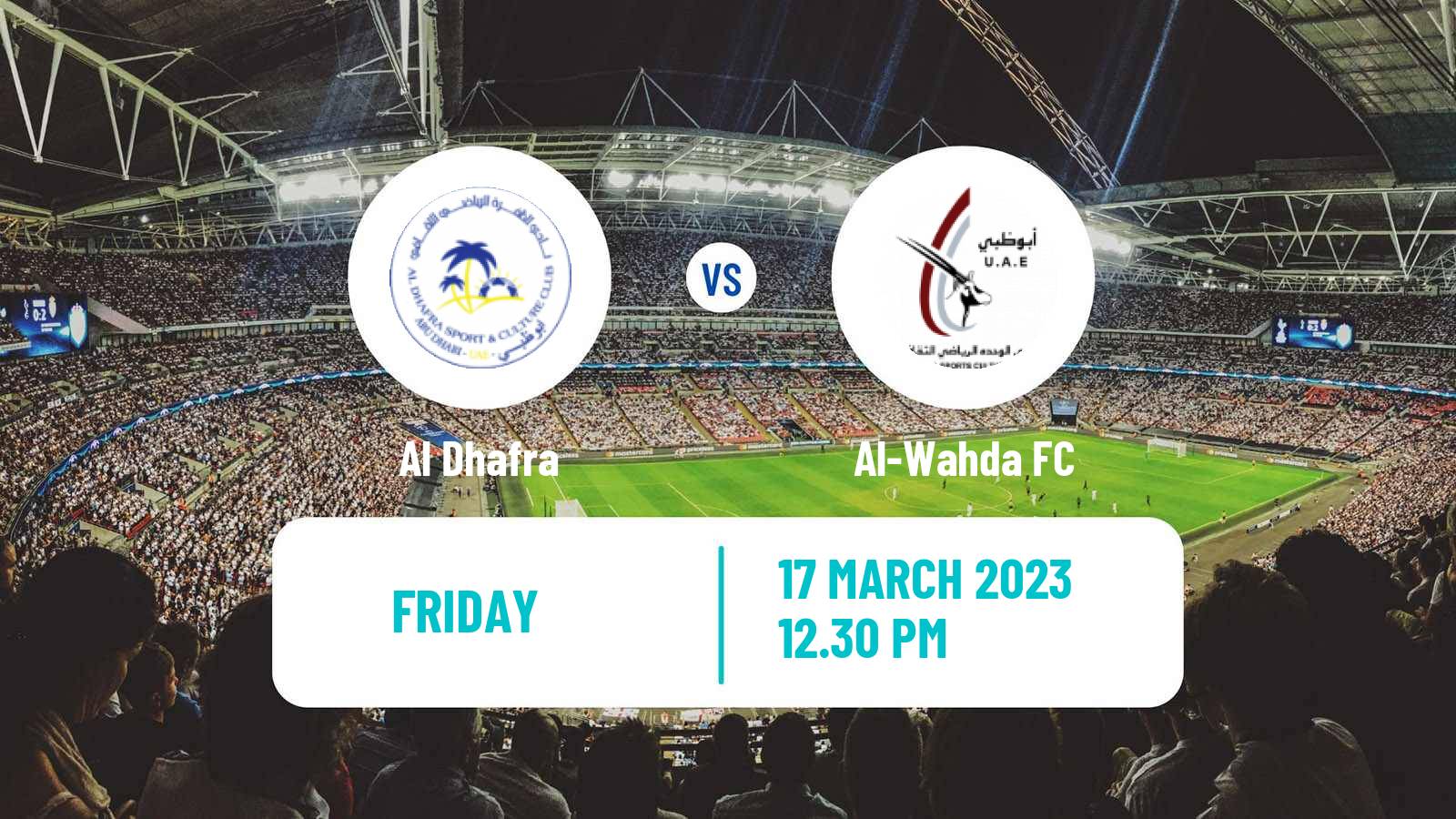 Soccer UAE Football League Al Dhafra - Al-Wahda
