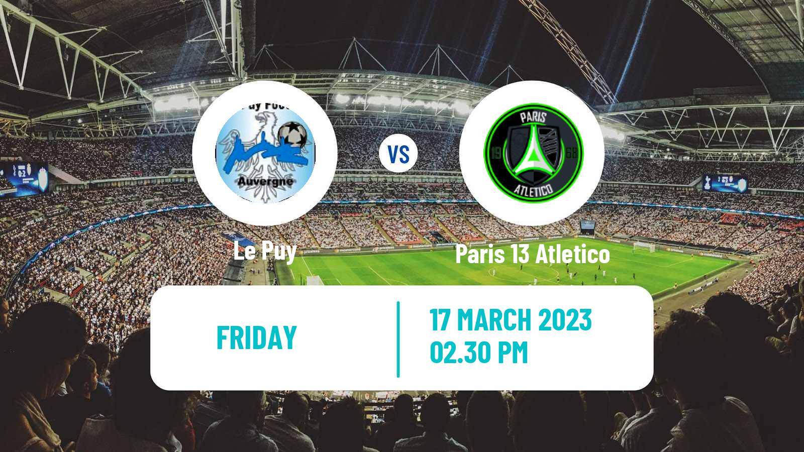 Soccer French National League Le Puy - Paris 13 Atletico