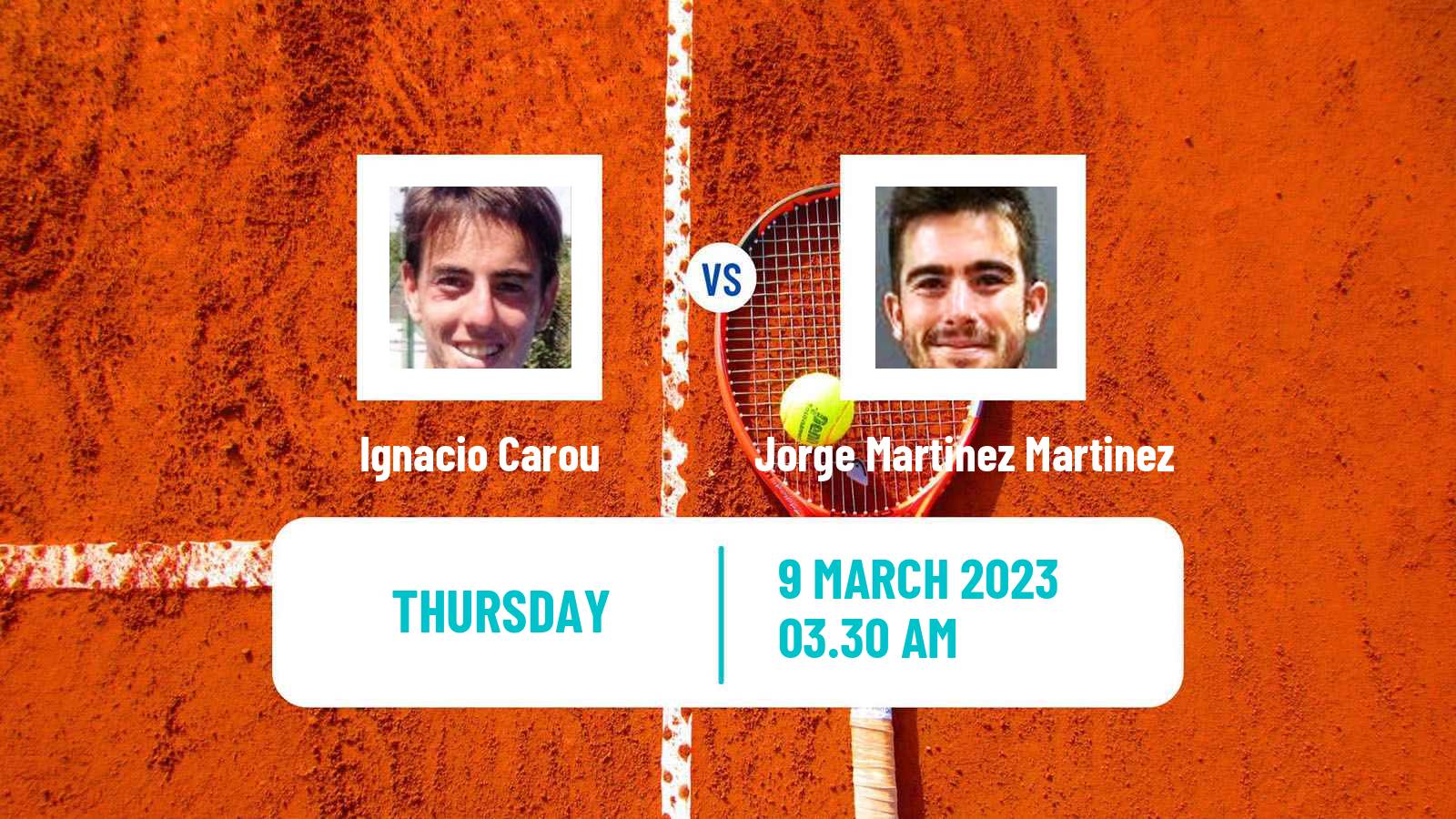Tennis ITF Tournaments Ignacio Carou - Jorge Martinez Martinez