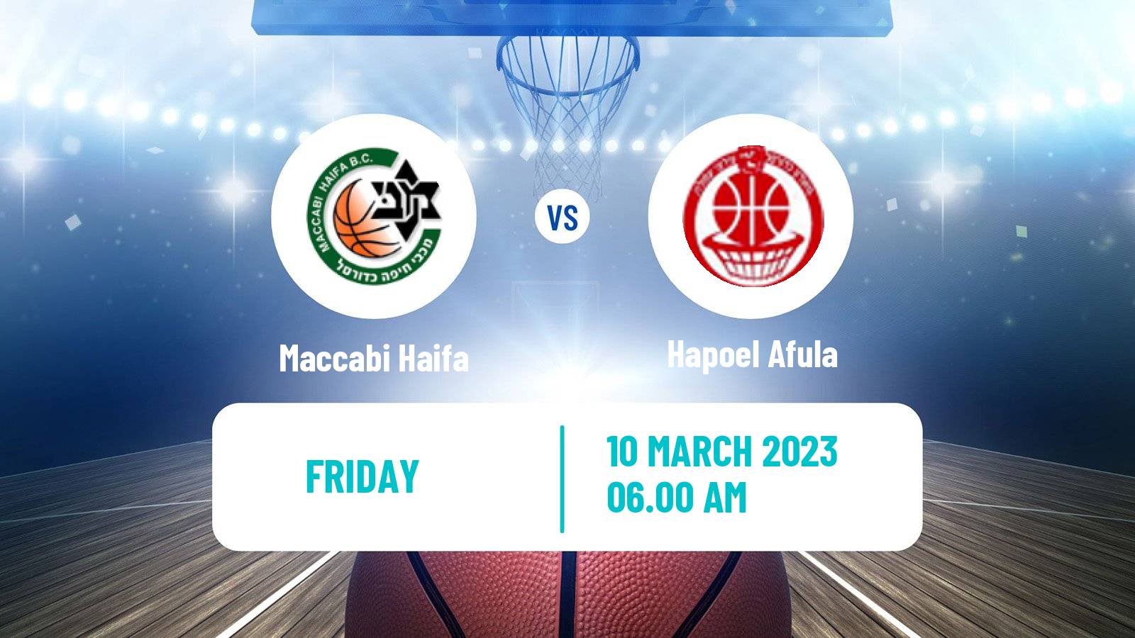 Basketball Israeli Liga Leumit Basketball Maccabi Haifa - Hapoel Afula