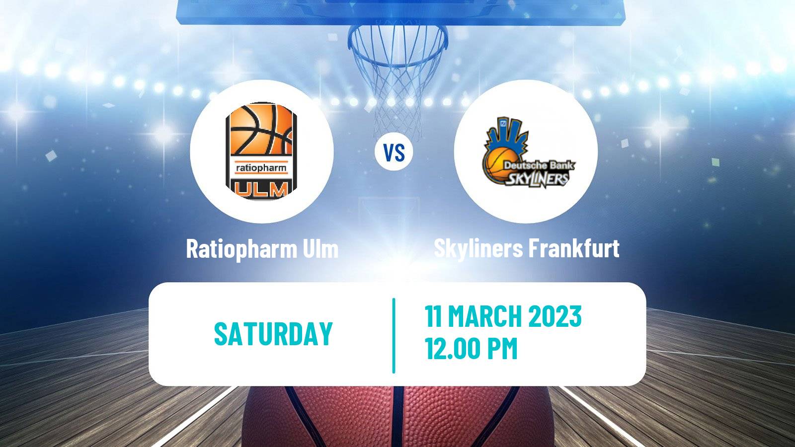Basketball German BBL Ratiopharm Ulm - Skyliners Frankfurt