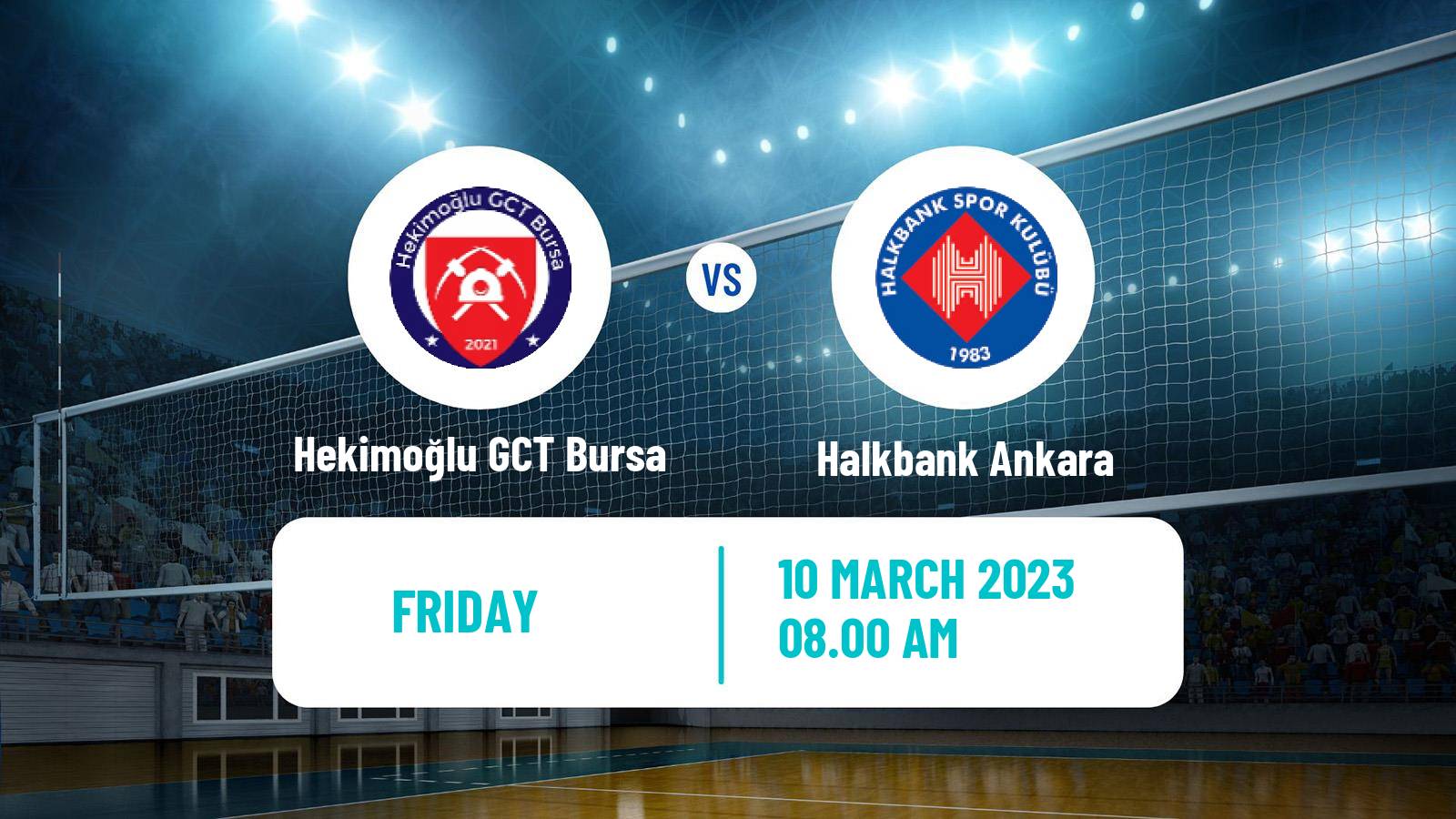 Volleyball Turkish Efeler Ligi Volleyball Hekimoğlu GCT Bursa - Halkbank Ankara