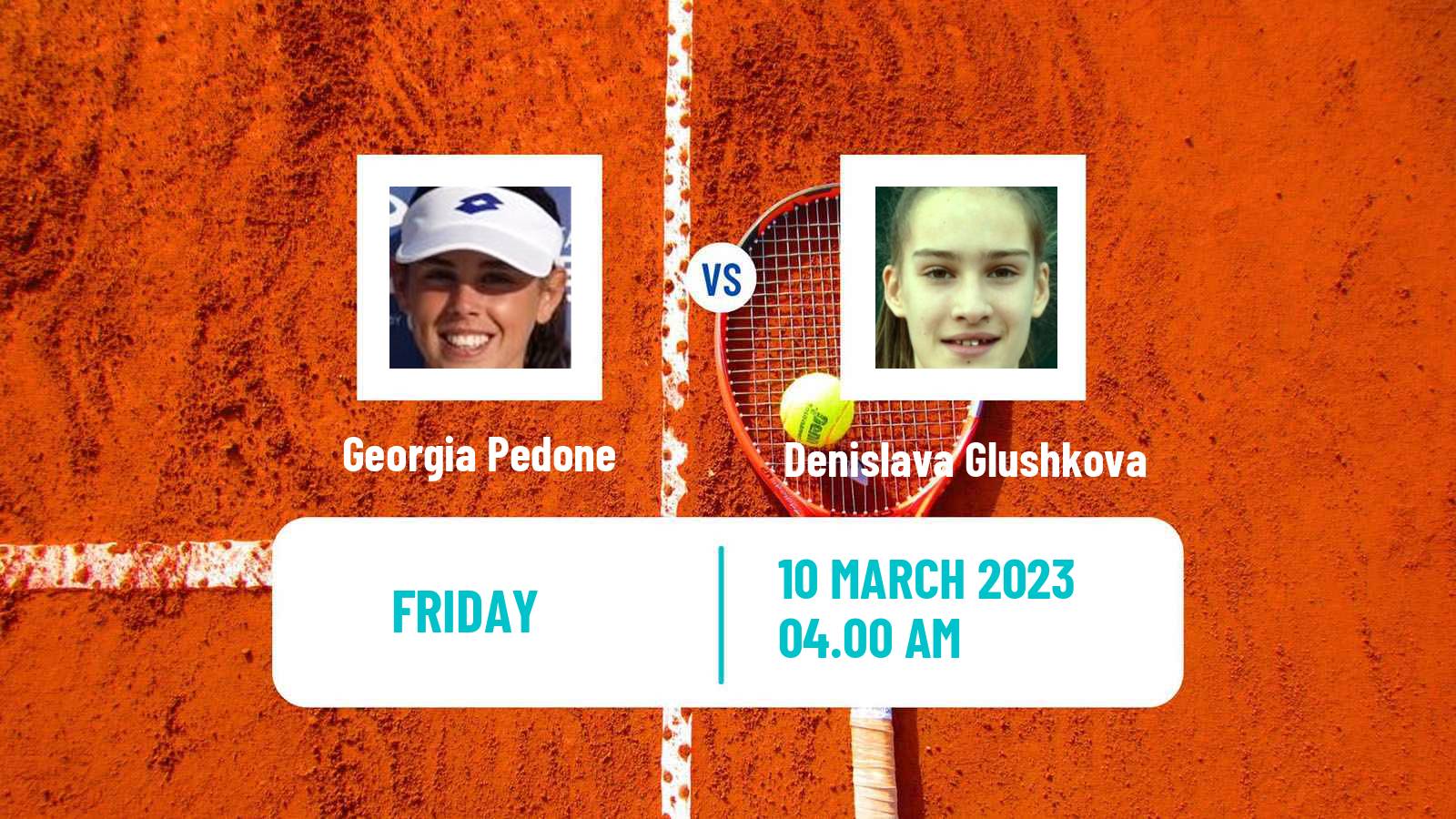 Tennis ITF Tournaments Georgia Pedone - Denislava Glushkova
