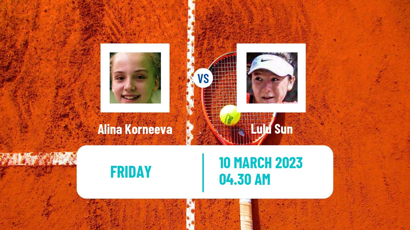 Tennis ITF Tournaments Alina Korneeva - Lulu Sun