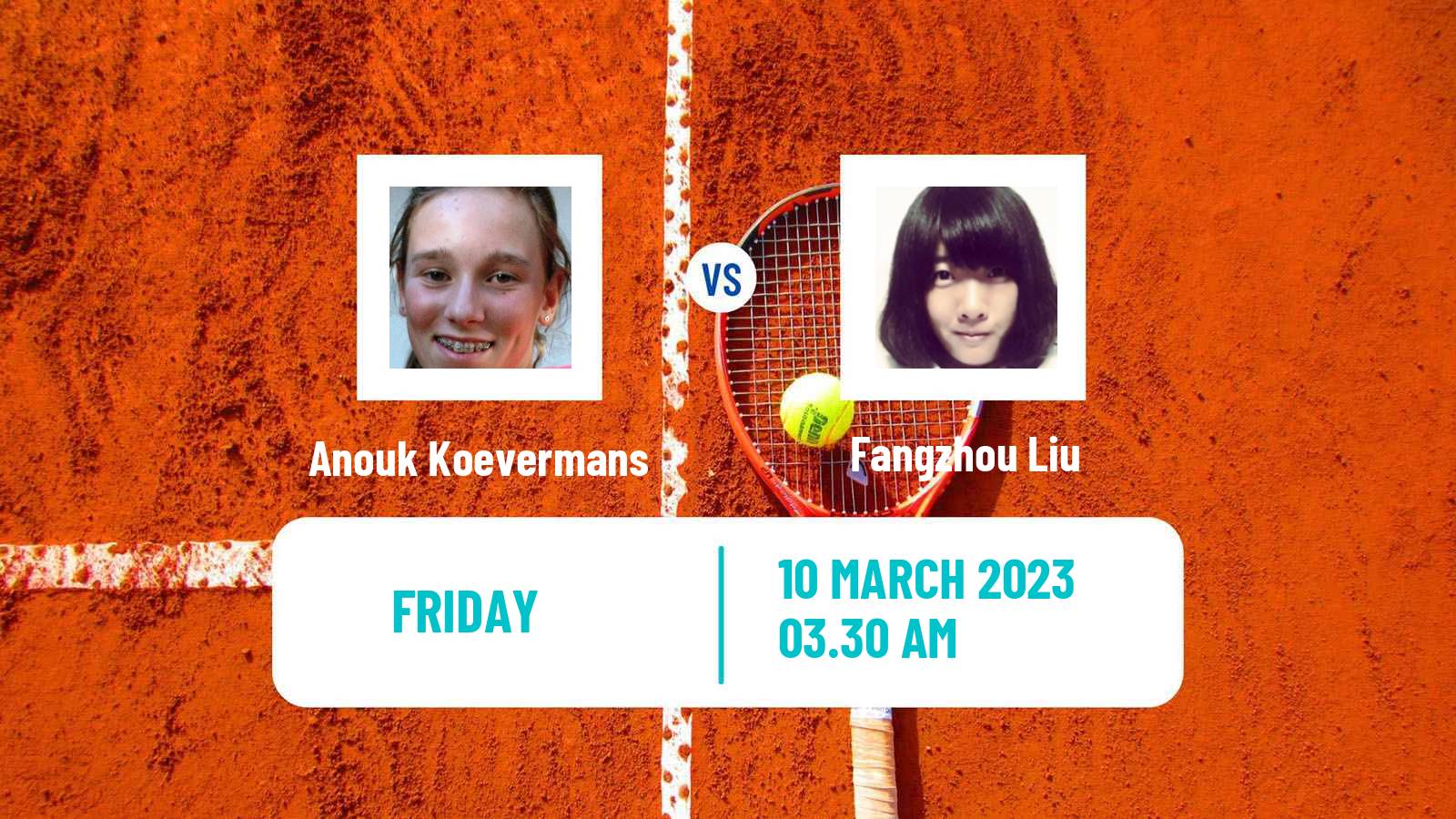 Tennis ITF Tournaments Anouk Koevermans - Fangzhou Liu