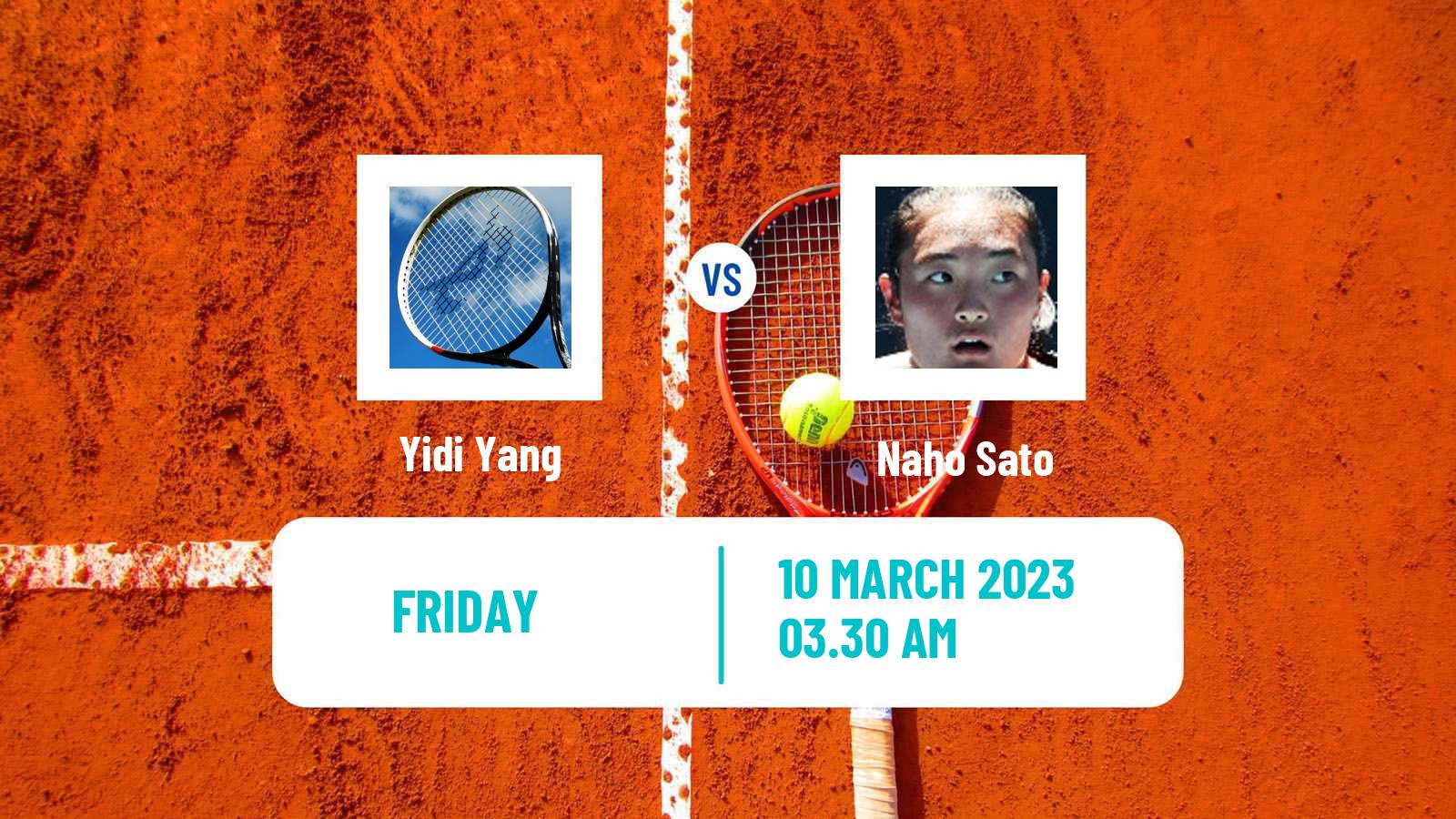 Tennis ITF Tournaments Yidi Yang - Naho Sato