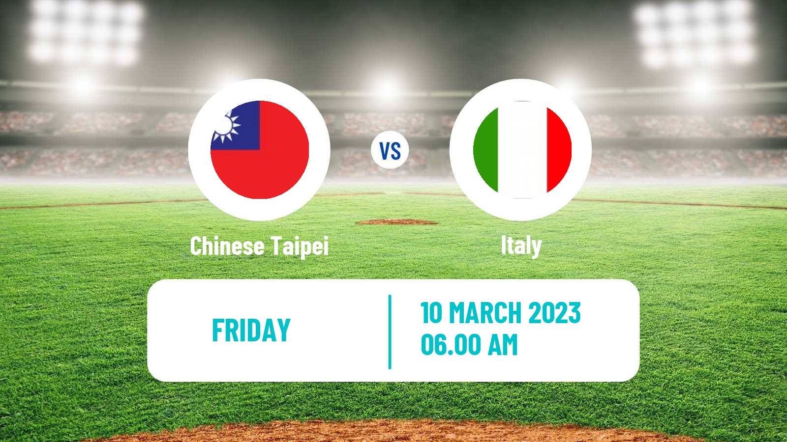 Baseball World Baseball Classic Chinese Taipei - Italy