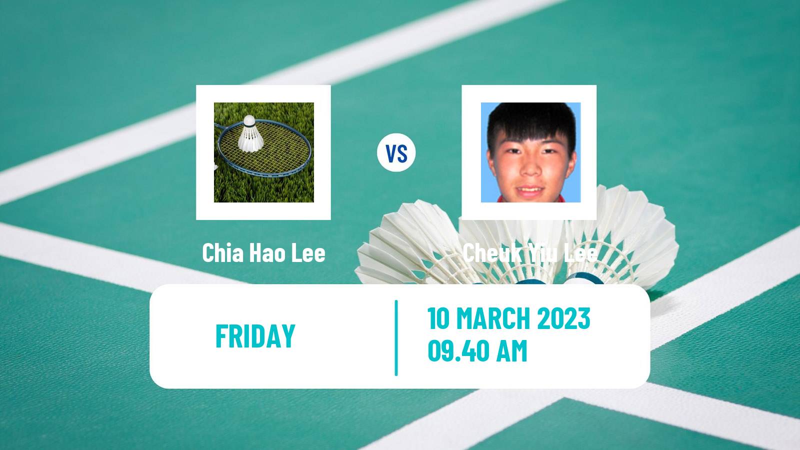 Badminton Badminton Chia Hao Lee - Cheuk Yiu Lee