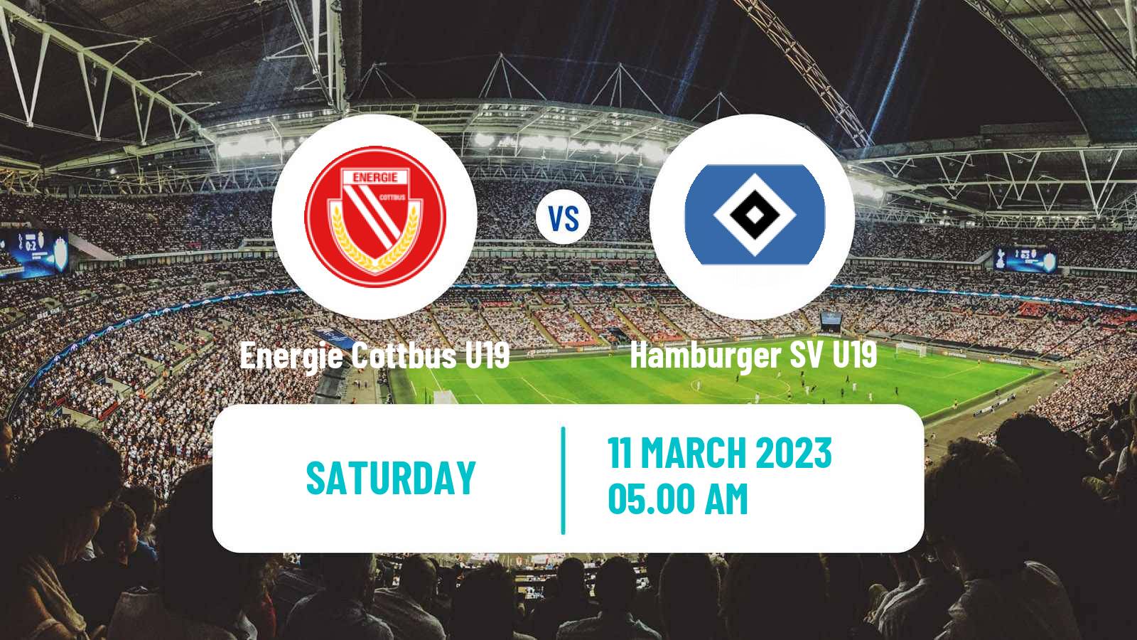 Soccer German Junioren Bundesliga North Energie Cottbus U19 - Hamburger SV U19