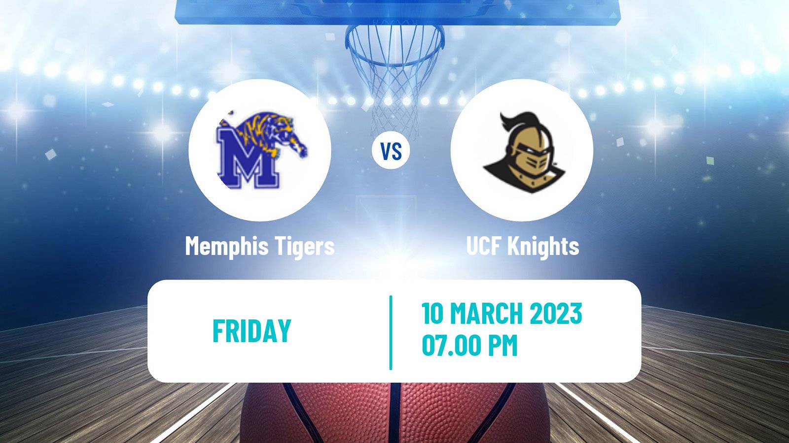 Basketball NCAA College Basketball Memphis Tigers - UCF Knights
