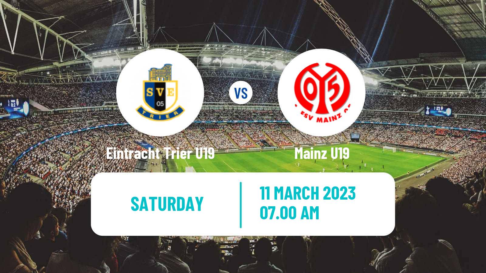 Soccer German Junioren Bundesliga South Eintracht Trier U19 - Mainz U19