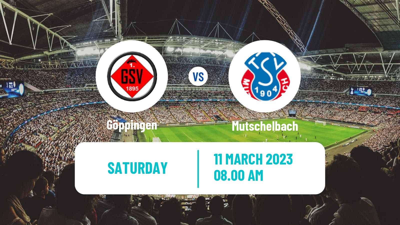 Soccer German Oberliga Baden-Württemberg Göppingen - Mutschelbach