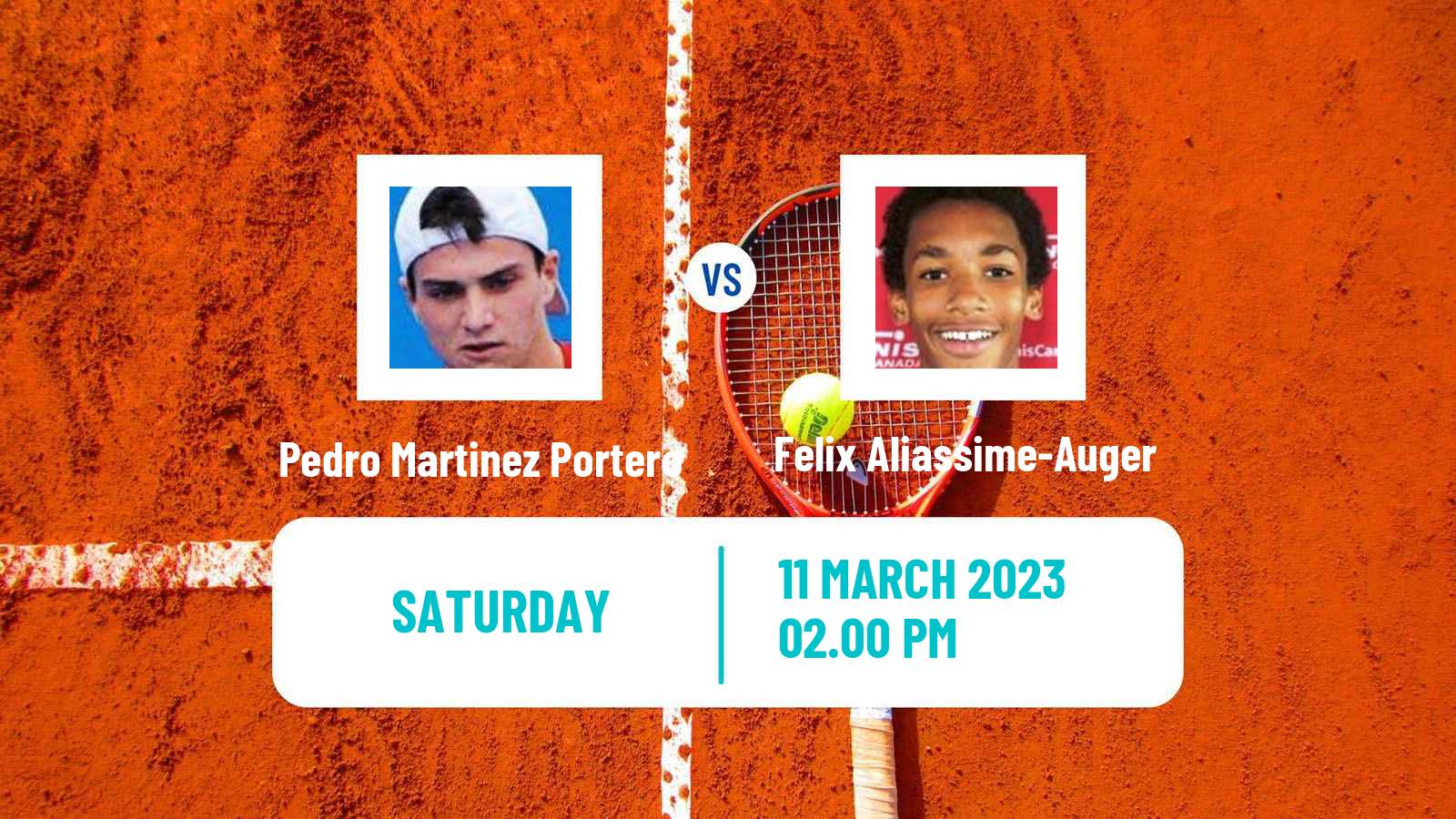 Tennis ATP Indian Wells Pedro Martinez Portero - Felix Aliassime-Auger