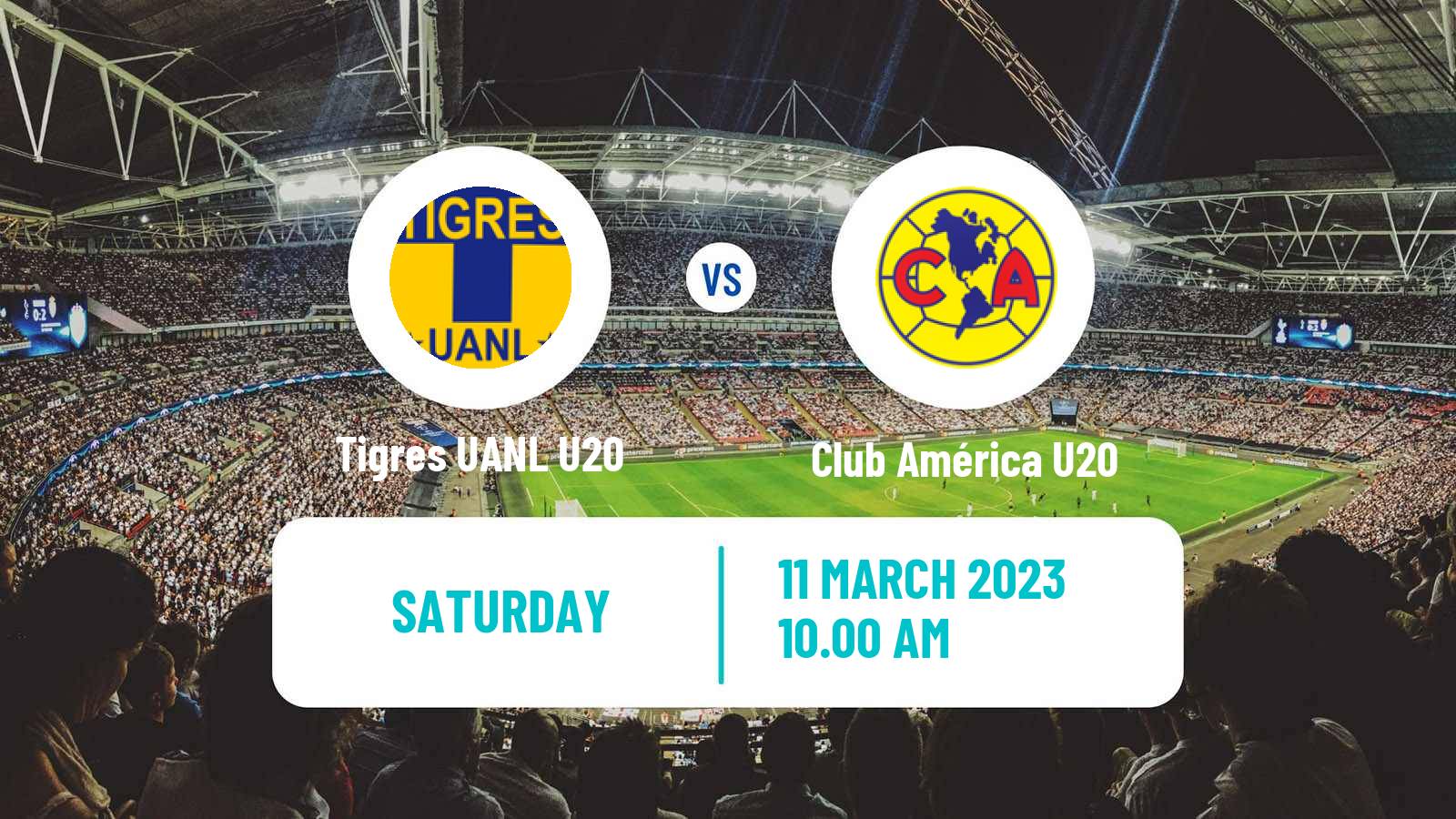 Soccer Mexican Liga MX U20 Tigres UANL U20 - Club América U20