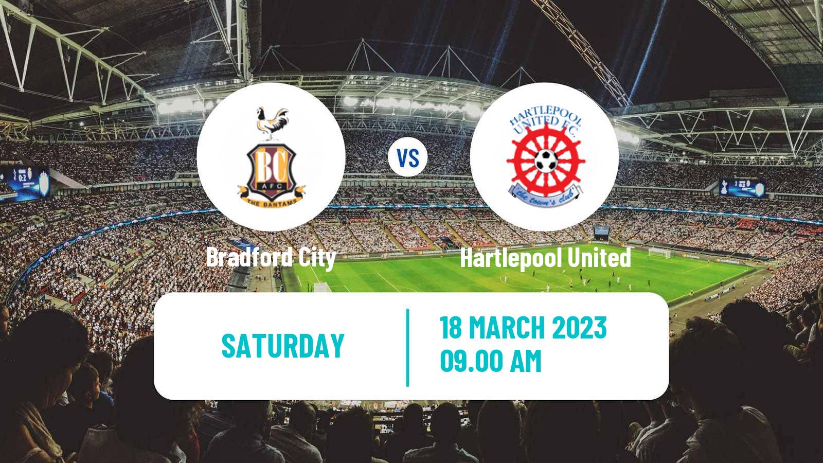 Soccer English League Two Bradford City - Hartlepool United