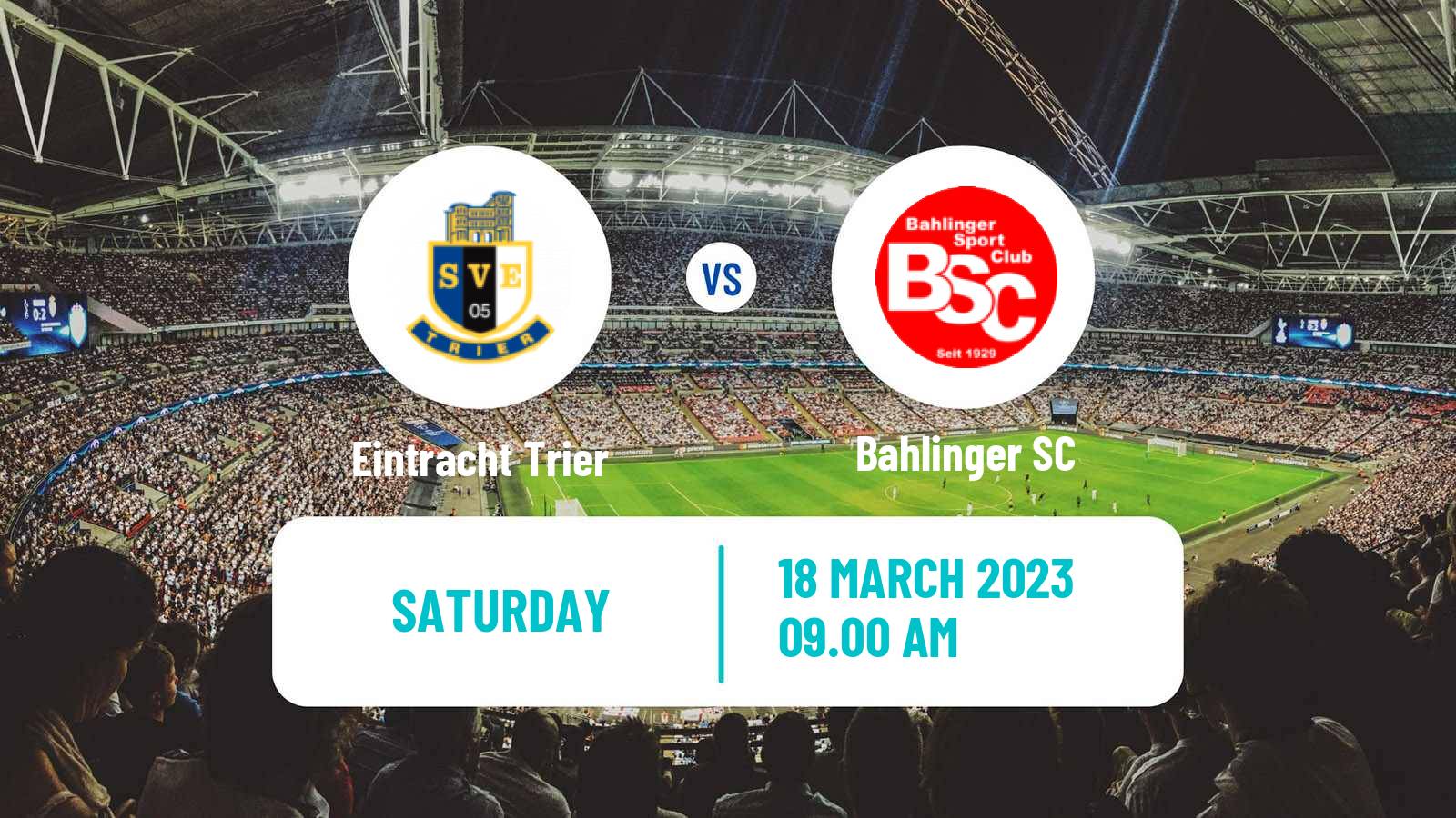 Soccer German Regionalliga Sudwest Eintracht Trier - Bahlinger