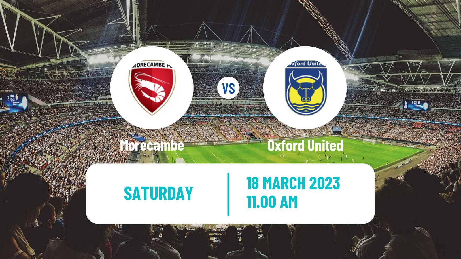 Soccer English League One Morecambe - Oxford United