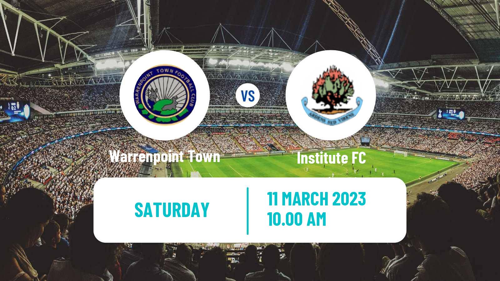 Soccer Northern Irish Championship Warrenpoint Town - Institute FC