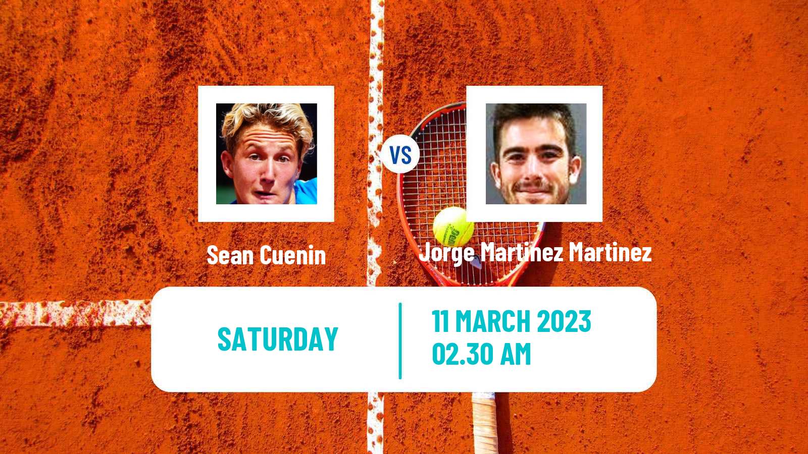 Tennis ITF Tournaments Sean Cuenin - Jorge Martinez Martinez