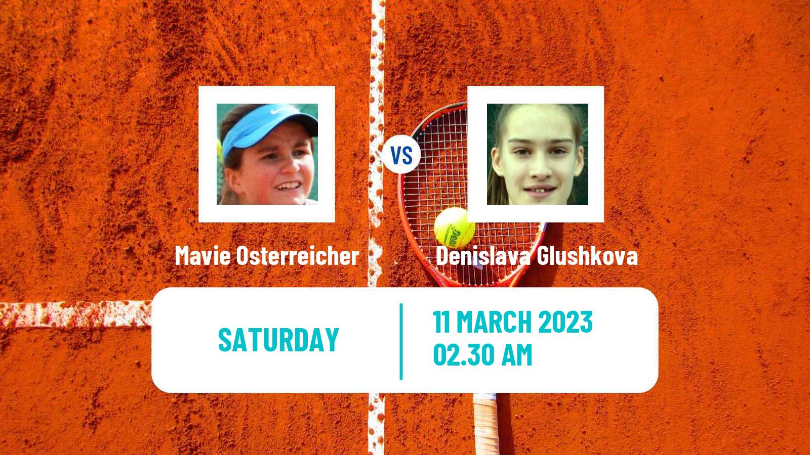 Tennis ITF Tournaments Mavie Osterreicher - Denislava Glushkova