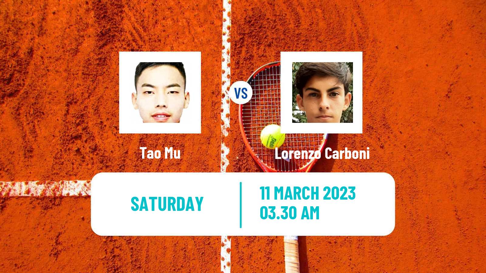 Tennis ITF Tournaments Tao Mu - Lorenzo Carboni