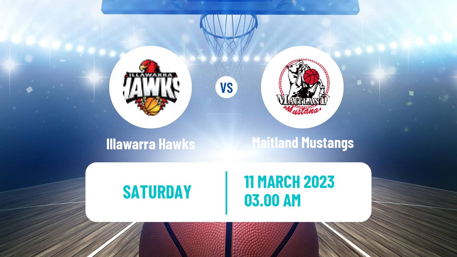 Basketball Australian NBL1 East Illawarra Hawks - Maitland Mustangs