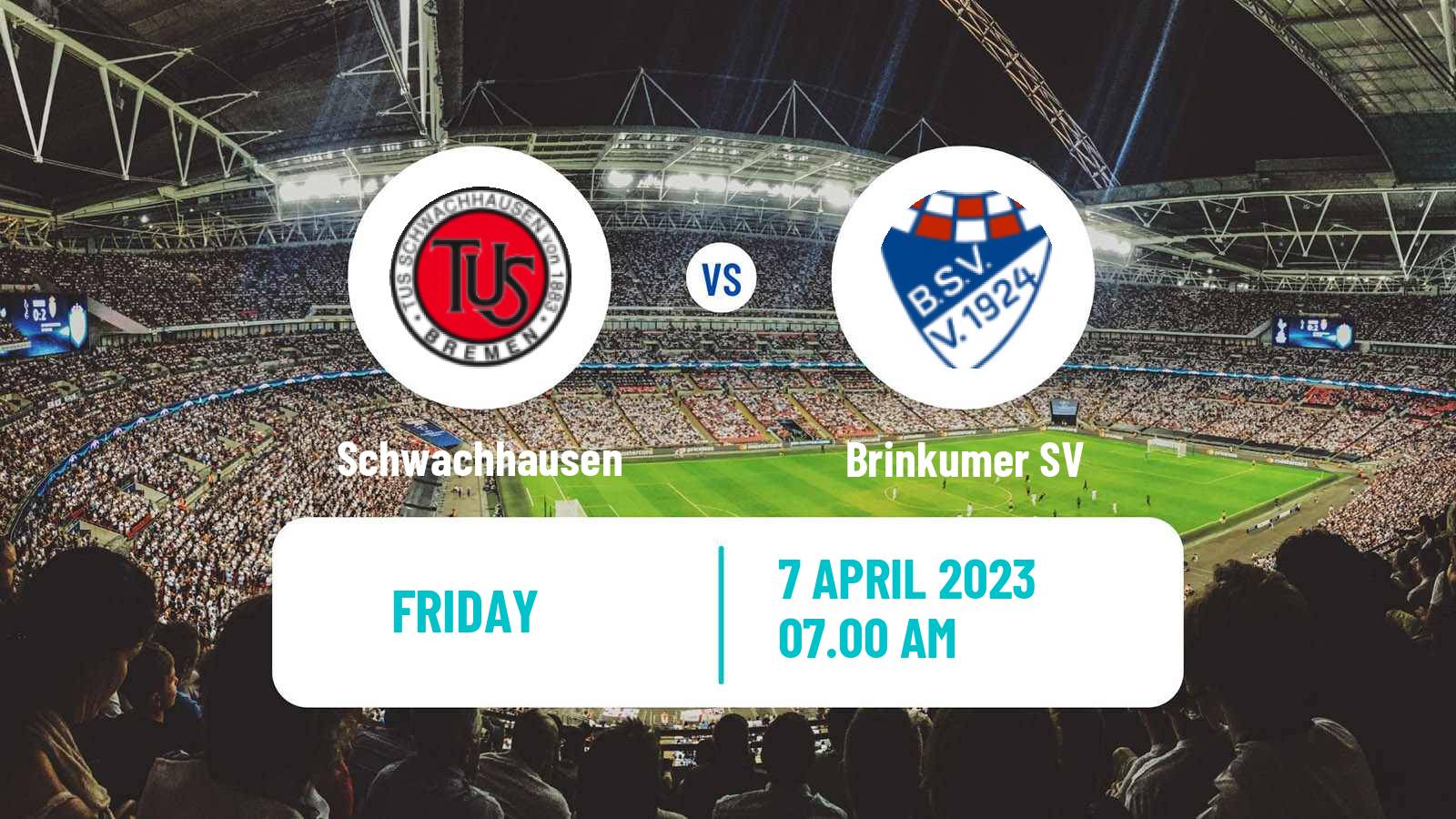 Soccer German Oberliga Bremen Schwachhausen - Brinkumer