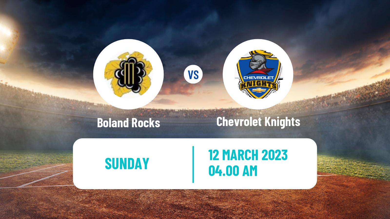 Cricket CSA 4-Day Franchise Series Boland Rocks - Chevrolet Knights