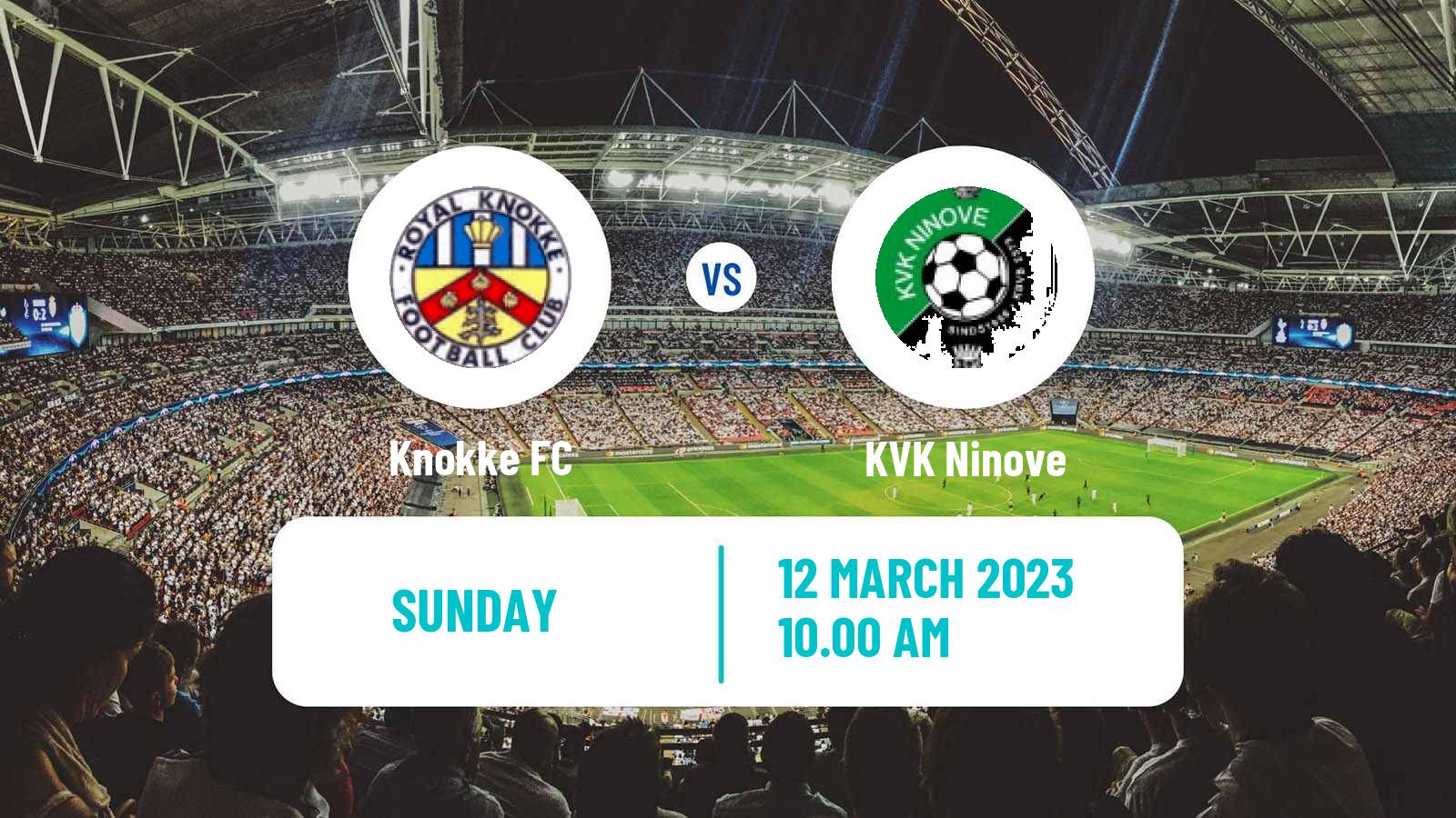 Soccer Belgian National Division 1 Knokke - Ninove